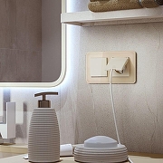 Рамка на 2 поста Werkel Elite (айвори, стекло) W0022443 цвет Желтый-1