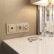 Рамка на 3 поста Werkel Favorit (шампань) W0031111 цвет Бежевый-1