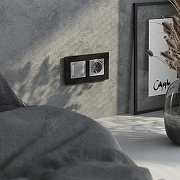 Рамка на 2 поста Werkel AluMax черный алюминий W0023508 цвет Черный-1