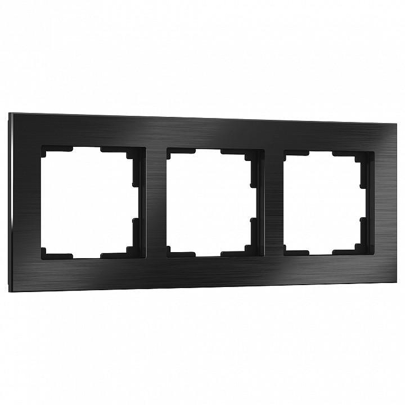 Рамка на 3 поста Werkel Aluminium (черный алюминий) W0031708 