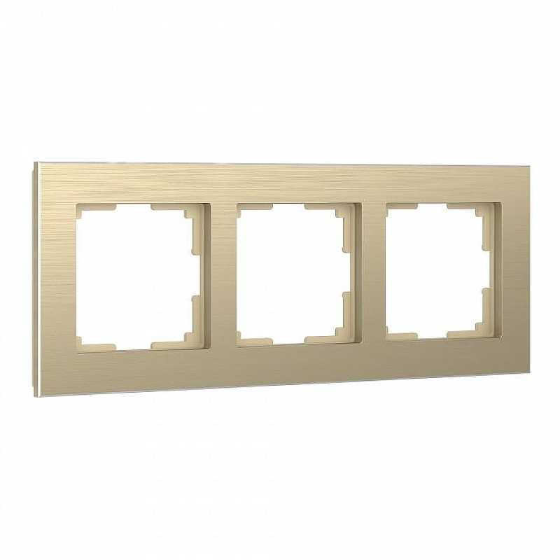 Рамка на 3 поста Werkel Aluminium (шампань) W0031711 