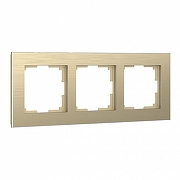 Рамка на 3 поста Werkel Aluminium (шампань) W0031711 цвет Бежевый