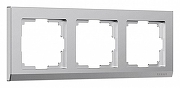 Рамка на 3 поста Werkel Stark (серебряный матовый) W0031865 цвет Серебро