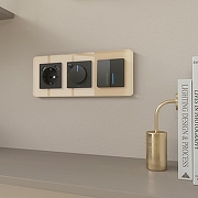 Рамка на 3 поста Werkel Elite (айвори, стекло) W0032443 цвет Желтый-1