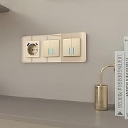 Рамка на 3 поста Werkel Elite (айвори, стекло) W0032443 цвет Желтый-2