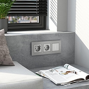 Рамка на 3 поста Werkel AluMax алюминий W0033506 цвет Серебро-1