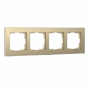 Рамка на 4 поста Werkel Aluminium (шампань) W0041711 цвет Бежевый