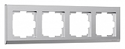 Рамка на 4 поста Werkel Stark (серебряный матовый) W0041865 цвет Серебро