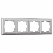 Рамка на 4 поста Werkel Fiore (серебряный) W0042206 цвет Серебро