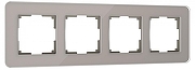 Рамка на 4 поста Werkel Elite (дымчатый, стекло) W0042417 цвет Серый