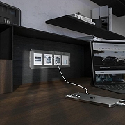 Рамка на 4 поста Werkel Elite (графит, стекло) W0042440 цвет Графит-2