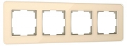 Рамка на 4 поста Werkel Elite (айвори, стекло) W0042443 цвет Желтый
