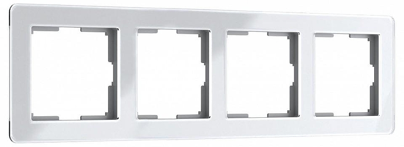 Рамка на 4 поста Werkel Acrylic (белый) W0042701 