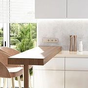 Рамка на 4 поста Werkel Acrylic (айвори) W0042743 цвет Желтый-2