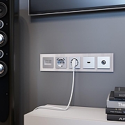 Рамка на 5 постов Werkel Favorit 3 W0051117 цвет Серый-1