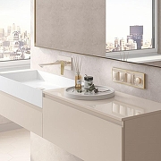 Рамка на 4 поста Werkel Baguette (айвори/латунь) W0042851 цвет Желтый, Латунь-2