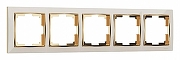 Рамка на 5 постов Werkel Snabb (слоновая кость/золото) W0051932 цвет Слоновая кость
