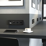 Рамка на 4 поста Werkel AluMax черный алюминий W0043508 цвет Черный-1