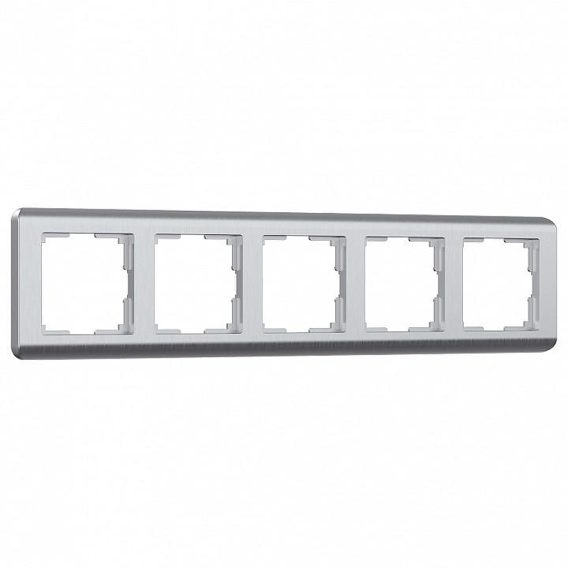 Рамка на 5 постов Werkel Stream (серебряный) W0052106 