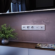 Рамка на 5 постов Werkel Stream (серебряный) W0052106 цвет Серебро-1