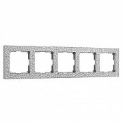 Рамка на 5 постов Werkel Hammer серебряный W0052406 цвет Серебро