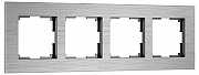 Рамка на 4 поста Werkel AluMax алюминий W0043506 цвет Серебро