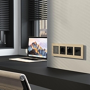 Рамка на 4 поста Werkel AluMax шампань W0043511 цвет Бежевый-1