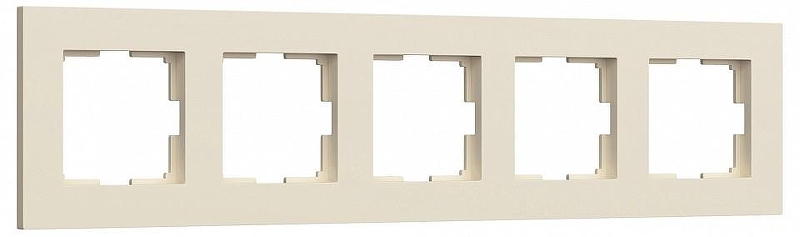 Рамка на 5 постов Werkel Slab айвори софт W0052962 
