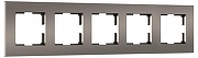 Рамка на 5 постов Werkel Slab бронза софт W0052963 цвет Бронза