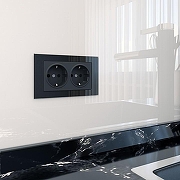 Рамка на 2 поста Werkel Favorit (черный) W0081108 цвет Черный-1