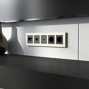 Рамка на 5 постов Werkel AluMax шампань W0053511 цвет Бежевый-1