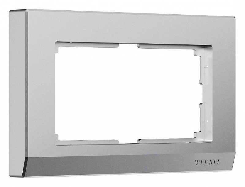 Рамка для двойной розетки Werkel Stark (серебряный матовый) W0081865 