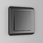 Клавиша для выключателя проходного Werkel графит рифленый W1119004 цвет Графит-1
