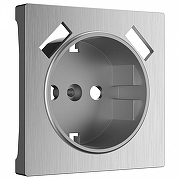 Накладка для розетки Werkel серебряный рифленый W1179509 цвет Серебро