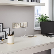 Розетка Ethernet RJ-45 без рамки Werkel слоновая кость W1181103 цвет слоновая кость-1