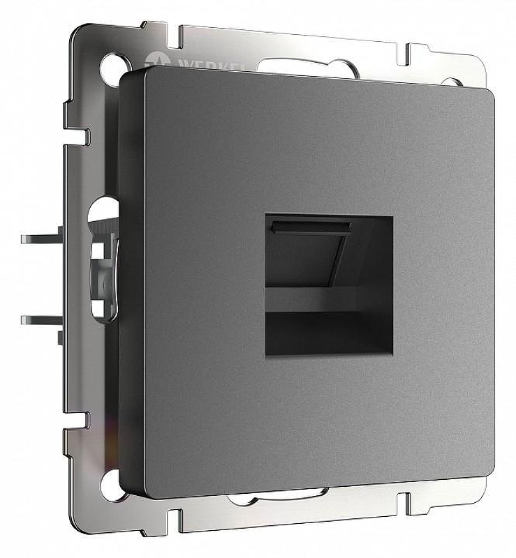 Розетка Ethernet RJ-45 без рамки Werkel графит матовый W1181064 