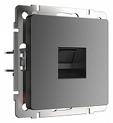 Розетка Ethernet RJ-45 без рамки Werkel графит матовый W1181064 цвет Графит
