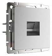 Розетка Ethernet RJ-45 без рамки Werkel серебряный матовый W1181065 цвет Серебро