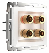 Розетка акустическая без рамки Werkel белый W1185001 цвет белый