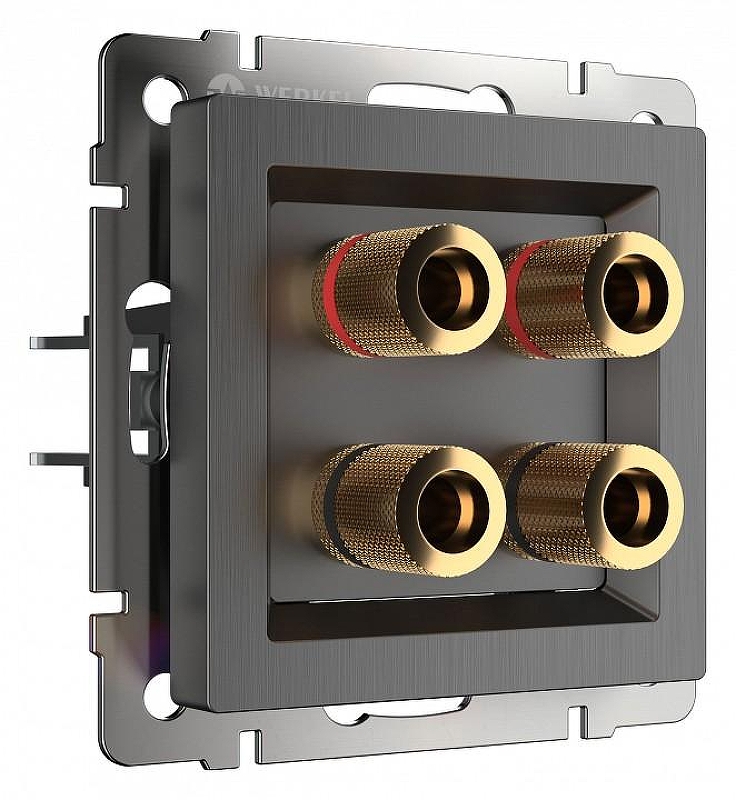 Розетка акустическая без рамки Werkel графит рифленый W1185004 