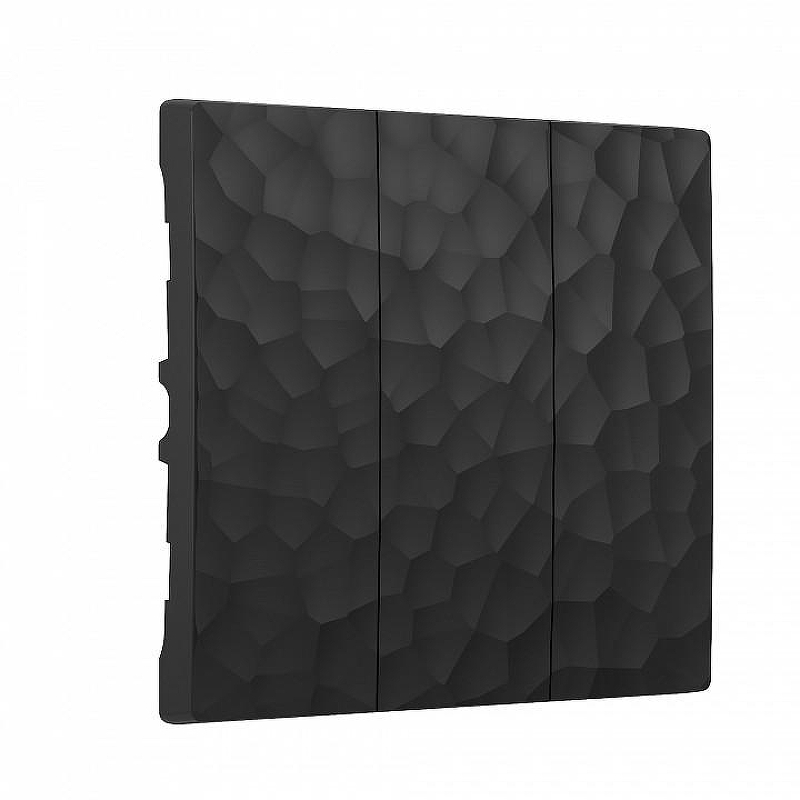 Клавиши для выключателя трехклавишного Werkel Hammer черный W1239008 