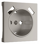 Накладка для розетки с заземлением и 2хUSB Werkel дымчатый W1279504 цвет Серый