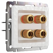 Розетка акустическая без рамки Werkel Hammer белый W1285001 цвет Белый