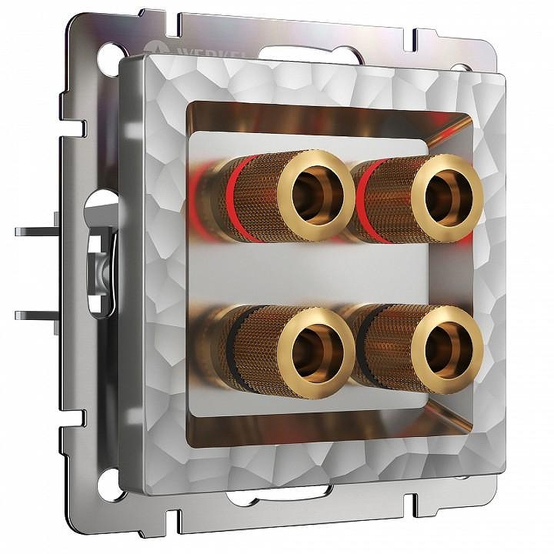 Розетка акустическая без рамки Werkel Hammer серебряный W1285006 