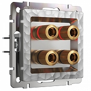 Розетка акустическая без рамки Werkel Hammer серебряный W1285006 цвет Серебро