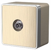 ТВ-розетка оконечная без рамки Werkel Gallant (шампань рифленый) W5083010 цвет Бежевый