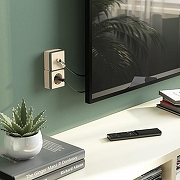 ТВ-розетка оконечная без рамки Werkel Gallant (шампань рифленый) W5083010 цвет Бежевый-1