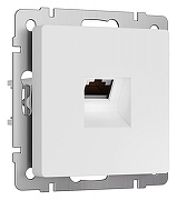 Розетка Ethernet RJ-45 и со шторками, без рамки Werkel белый матовый W5120001 цвет Белый-2