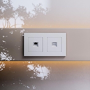 Розетка Ethernet RJ-45 и со шторками, без рамки Werkel белый матовый W5120001 цвет Белый-3