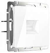 Розетка Ethernet RJ-45 и со шторками, без рамки Werkel белый W5120101 цвет Белый